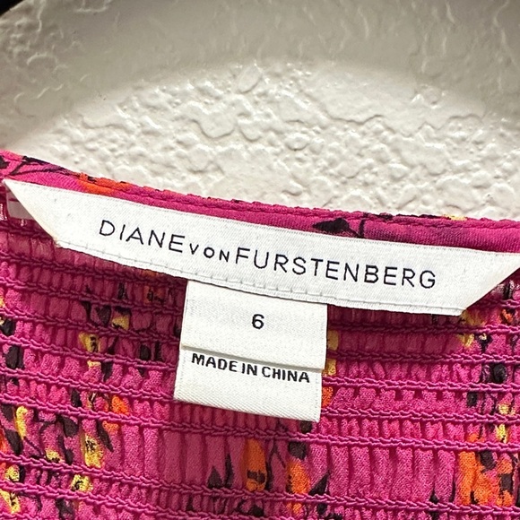 Diane Von Furstenberg Pink Floral Midi Dress - Picture 3 of 7